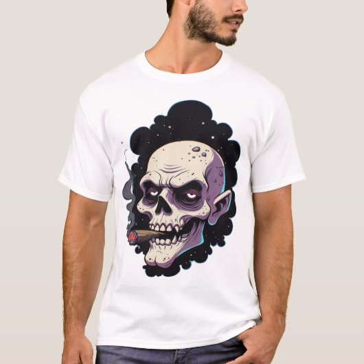 Edgy Vampire Skull Tシャツ (正面)