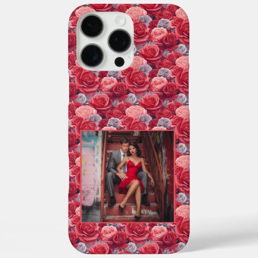 Edgy Wedding Gift Rose Flower Photo  Case-Mate iPhoneケース (裏面)