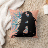 Edgy Woman Vector Art クッション (ブランケット)