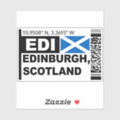 EDI Edinburgh Boarding Pass - Scotland Travel シール (シート)