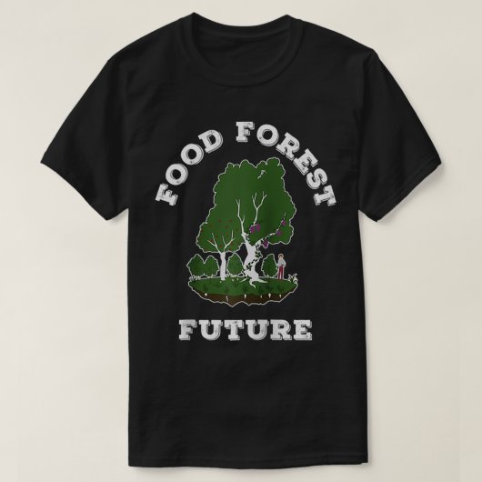 Edible Food Forest Permaculture Gardening  Tシャツ (デザイン正面)