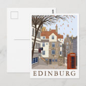 Edinburg Scotland Travel Illustration ポストカード (正面/裏面)
