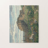 Edinburgh Castle Japanese Woodblock Print ジグソーパズル (縦)