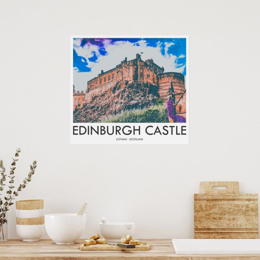 Edinburgh Castle, Lothian, Scotland ポスター (キッチン)