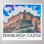 Edinburgh Castle, Lothian, Scotland ポスター (正面)