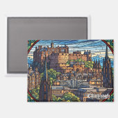 Edinburgh Castle Scotland Travel マグネット (正面/裏面)