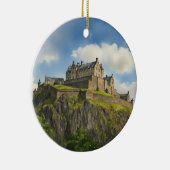 Edinburgh Castle Scotland Watercolor セラミックオーナメント (右)
