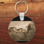 Edinburgh Castle Sepia Photograph キーホルダー (正面)
