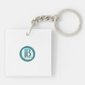 Edinburgh Castle Sepia Photograph キーホルダー (裏面)