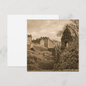 Edinburgh Castle Sepia Photograph シーズンカード (正面/裏面)