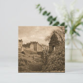 Edinburgh Castle Sepia Photograph シーズンカード (スタンド正面)