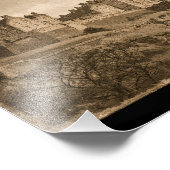 Edinburgh Castle Sepia Photograph フォトプリント (角)