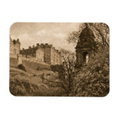 Edinburgh Castle Sepia Photograph マグネット (横)