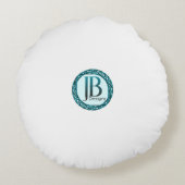 Edinburgh Castle Sepia Photograph ラウンドクッション (裏面)