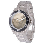 Edinburgh Castle Sepia Photograph 腕時計 (アングル)