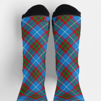 Edinburgh City Tartan Plaid Blue Red Purple ソックス