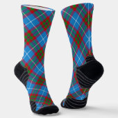 Edinburgh City Tartan Plaid Blue Red Purple ソックス (傾斜あり)