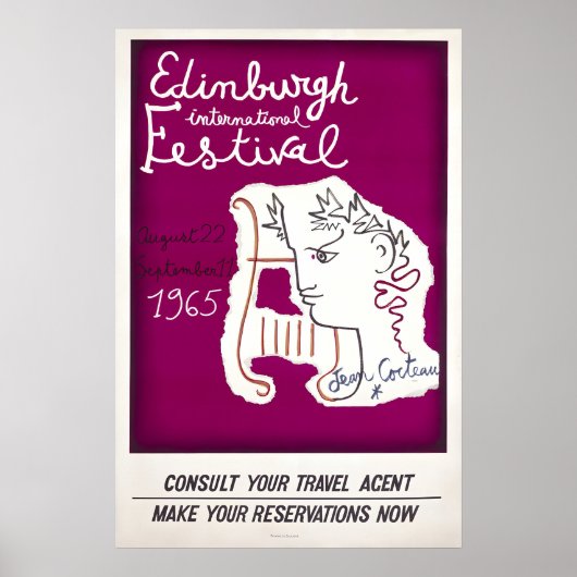 Edinburgh Festival Vintage Poster Prints ポスター (正面)