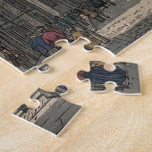 Edinburgh Old Town Japanese Woodblock Print ジグソーパズル (側面)