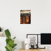 Edinburgh Print Edinburgh Illustration Scotland Pr ポスター (ホームオフィス)