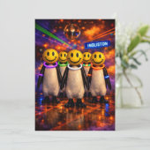 Edinburgh Raver Gift Penguin Parade Funny Scottish サンキューカード (スタンド正面)