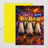 Edinburgh Raver Gift Penguin Parade Funny Scottish サンキューカード (正面/裏面)