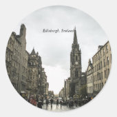 Edinburgh, Scotland cityscape ラウンドシール (正面)