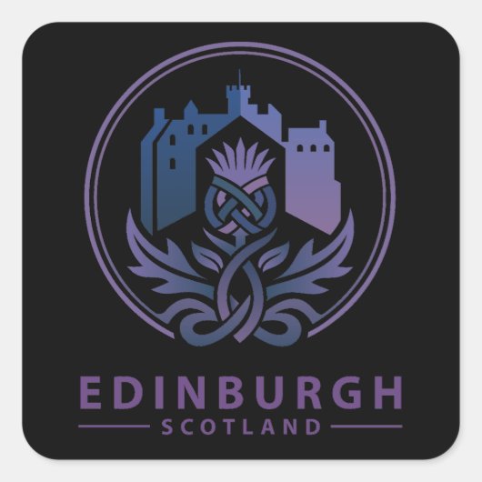 Edinburgh Scotland United Kingdom スクエアシール (正面)