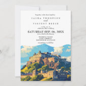 Edinburgh Scotland Wedding Invitation Retro 招待状 (正面)