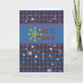 Edinburgh Scottish Tartan Let It Snow シーズンカード (正面)