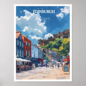 Edinburgh Travel Poster Royal Mile Edinburgh Print ポスター (正面)