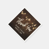 Edison Lights付き工業用ブリック スタンダードカクテルナプキン (角)