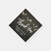 Edison Lights付き工業用ブリック スタンダードカクテルナプキン (角)