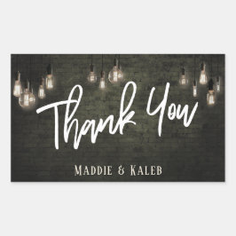 Edison Lights付き工業用レンガ 長方形シール