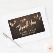 Edison Lights付き工業用レンガ 長方形シール (封筒)