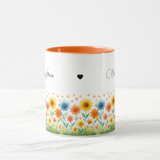 Edit Wildflower Gift | Name & Established Year マグカップ (中央)