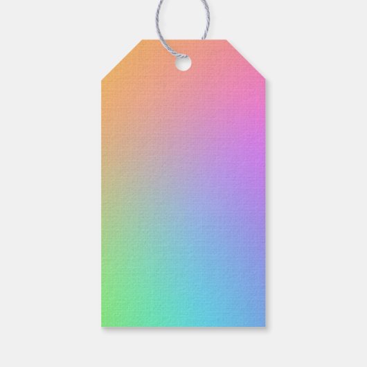 Edit YEAR, Gradient Rainbow Happy New Year 202X ギフトタグ (裏面)