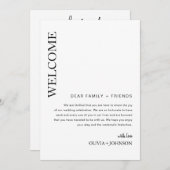 EDITABLEの結婚Welcome Letter & Timeline Card 招待状 (正面/裏面)