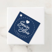 EDITABLE背景色の縫い付け愛ラベル フェイバータグ (インサイチュ)