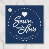 EDITABLE背景色の縫い付け愛ラベル フェイバータグ (正面)