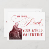 EDITABLE クラシカル Music w / Bach Valentine Card シーズンポストカード (正面/裏面)