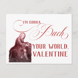 EDITABLE クラシカル Music w / Bach Valentine Card シーズンポストカード