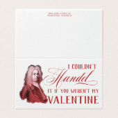 EDITABLE クラシカル Music w / Handel Valentine Card (外部フラット)