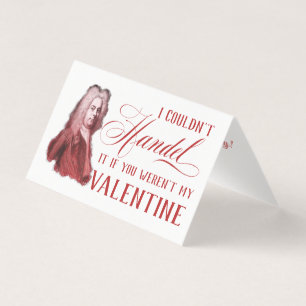 EDITABLE クラシカル Music w / Handel Valentine Card
