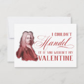 EDITABLE クラシカル Music w / Handel Valentine Card 招待状 (正面)