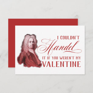 EDITABLE クラシカル Music w / Handel Valentine Card 招待状