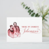 EDITABLE クラシカル Music w / Schumann Valentine 招待状 (スタンド正面)