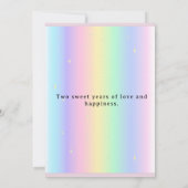 Editable 2nd Birthday Invitation Cute Elephant 招待状 (裏面)