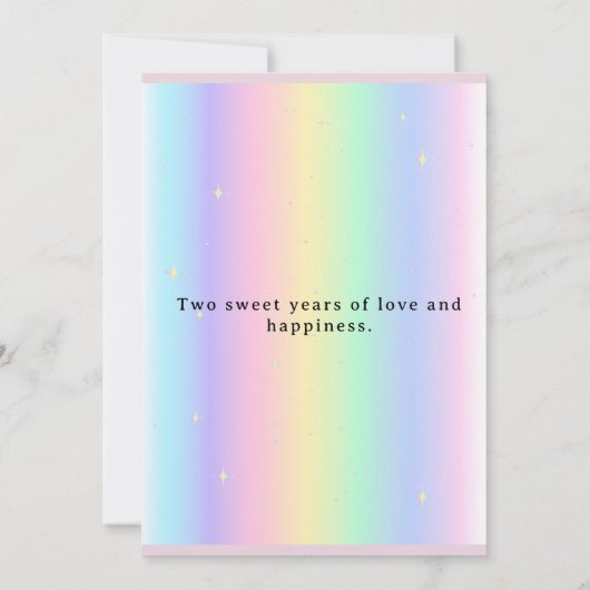 Editable 2nd Birthday Invitation Cute Elephant 招待状 (裏面)