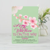 Editable A Little Wildflower Baby Shower Invitatio セーブザデート (スタンド正面)
